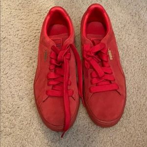 Puma red shoes